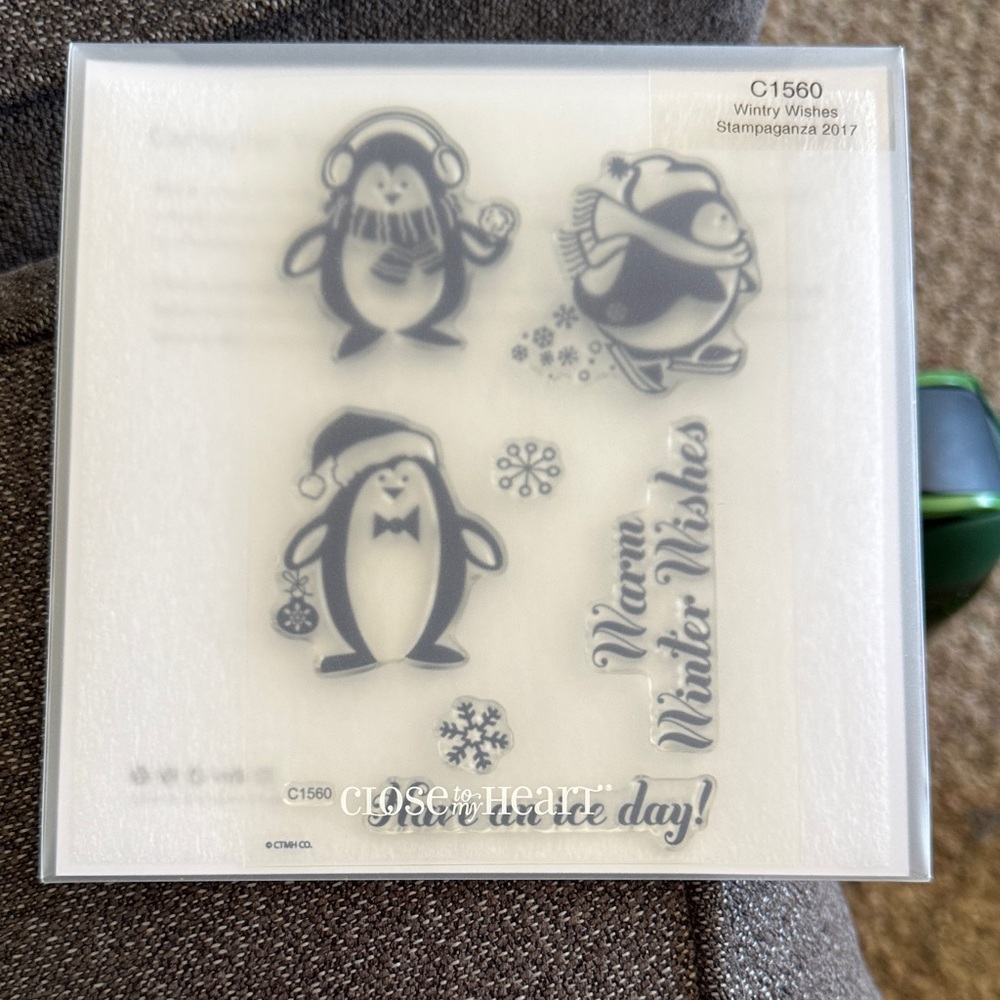 Close To My Heart 'Warm Winter Wishes' Penguin Clear Stamp Set